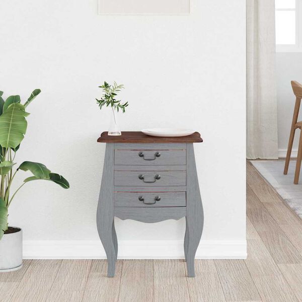 vidaXL Szafka nocna, lity mahoń, 48x35x64 cm