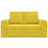 vidaXL Sofa Bed 60cm Ż&oacute;łty Aksamit