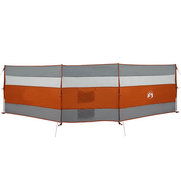 vidaXL Camping Windbreak Szary i pomarańczowy 508x130 cm Wodoodporny