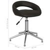 vidaXL Obrotowe krzesła stołowe, 2 szt., czarne, sztuczna sk&oacute;ra