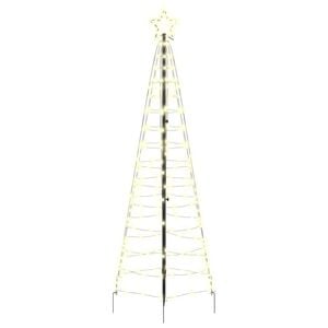 vidaXL Choinka świąteczna LED 250 cm 390 LED Ciepła biel Stal