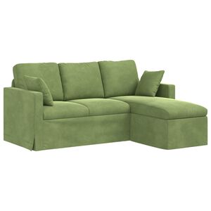 vidaXL Sofa Jasnozielony 198 x 134 x 80 cm Aksamit