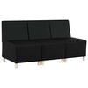 vidaXL Modułowa sofa bez podłokietnik&oacute;w 3 pcs Czarny 55 x 74 x 82 cm
