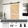 vidaXL Drzwi przesuwne Naturalny i czarny 80 x 210 cm