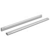 vidaXL Drążek do szafy 2 szt. Srebrny 472 x 15 x 29 mm Stop Aluminium