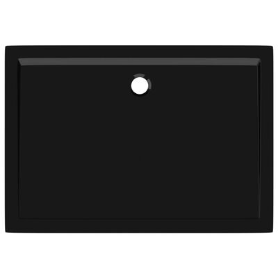 vidaXL Brodzik prysznicowy, prostokątny, ABS, czarny, 80x110 cm