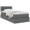 vidaXL Ł&oacute;żko z miejscem na przechowywanie i materacem Ciemnoszary