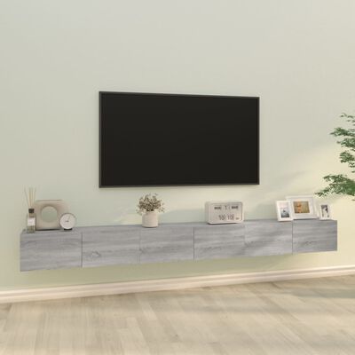 vidaXL Zestaw 3 szafek TV, szary dąb sonoma, materiał drewnopochodny
