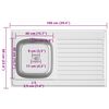 vidaXL Zlew kuchenny z ociekaczem, srebrny, 1000x600x155 mm, stal