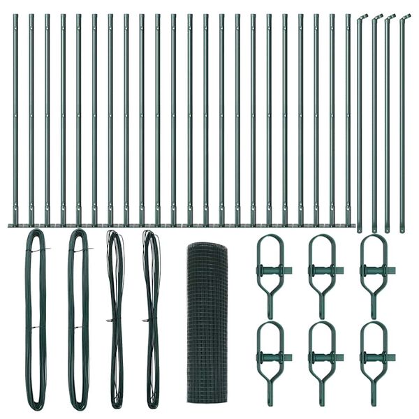 vidaXL Słupek ogrodzeniowy. Zielony 50 x 0,5 m (siatka 19 x 19 mm)