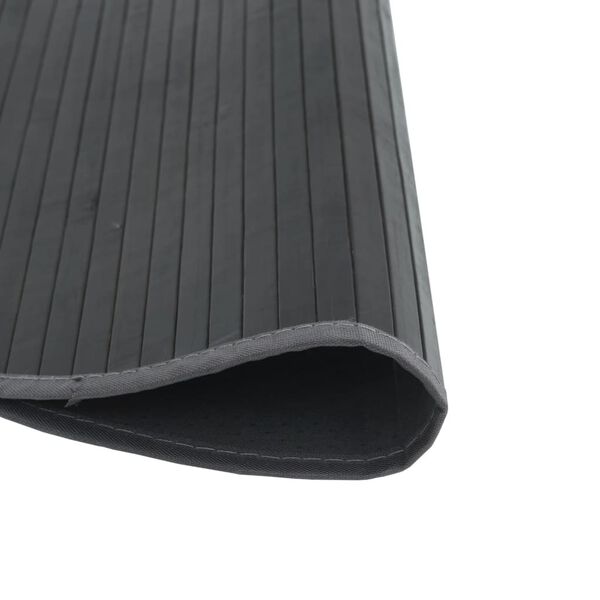 vidaXL Dywan okrągły, szary, 100 cm, bambusowy