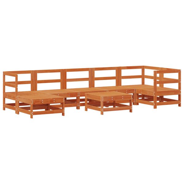 vidaXL Zestaw wypoczynkowy w ogrodzie 8 pcs Woskowy Brąz