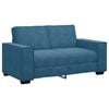 vidaXL Sofa 2-osobowa, niebieski, 120 cm, tapicerowana aksamitem