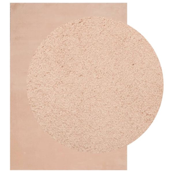 vidaXL Dywan HUARTE z kr&oacute;tkim włosiem, r&oacute;żowy, 160x230 cm