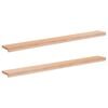 vidaXL Parapety 2 szt. naturalny 140 x 20 x 2 cm Drewno bukowe