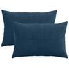 vidaXL Poszewka na poduszkę 2 pcs ALMELO Granatowy 30 x 50 cm sztruks