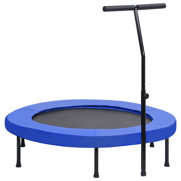 vidaXL Trampolina fitness z uchwytem i nakładką ochronną, 122 cm