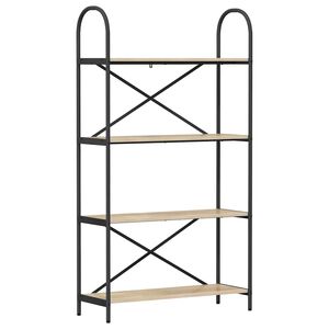 vidaXL P&oacute;łka na książki 4 poziomy 80 x 30 x 146 cm Drewno inżynieryjne