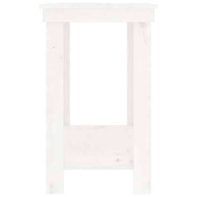 vidaXL Stół roboczy, biały, 80x50x80 cm, lite drewno sosnowe