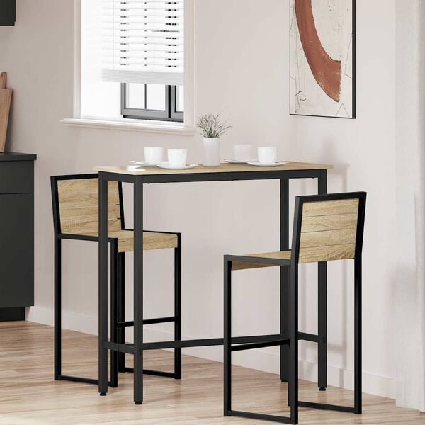 vidaXL st&oacute;ł Dąb Sonoma 100 x 40 x 100,5 cm Drewno inżynieryjne i stal