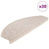vidaXL Maty na schody 30 szt. 65x24x4 cm Taupe P&oacute;łokrągłe Duże