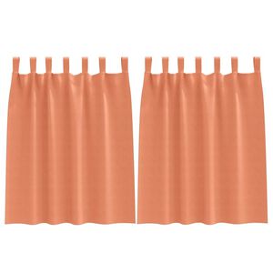 vidaXL Firany blackout z k&oacute;łkami 2 pcs terakota 140 x 140 cm Poliester