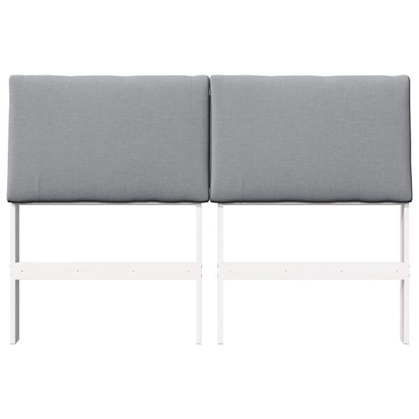 vidaXL Tapicerowane wezgłowie Jasnoszary 150 cm Lite drewno sosnowe