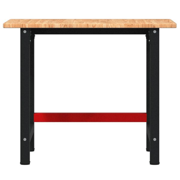 vidaXL Stolik roboczy, jasny brąz, 100x60x81,5 cm, lite drewno dębowe