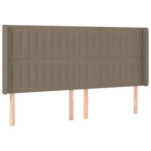 vidaXL Zagł&oacute;wek uszak, taupe, 183x16x118/128 cm, tkanina