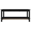 vidaXL Stolik kawowy, czarny, 110x55x45 cm, lite drewno sosnowe