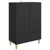 vidaXL Bufet z szufladą Czarny 66 x 34,5 x 95 cm Drewno inżynieryjne