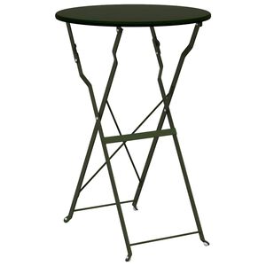 vidaXL Stolik bistro Ciemna zieleń &Oslash; 50 x 71 cm