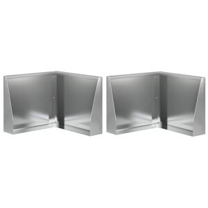 vidaXL Mur oporowy 2 szt. 50 x 50 x 30 cm Stal ocynkowana srebrny