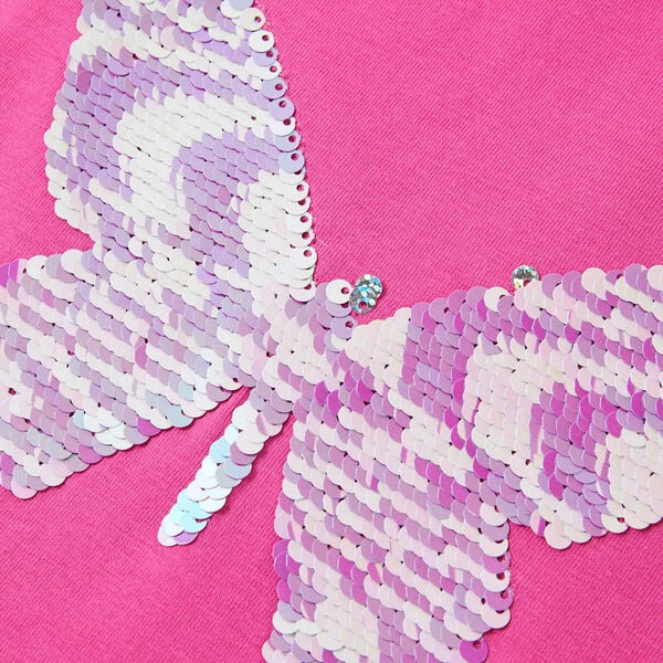 Koszulka dziecięca, p&oacute;łrękawki, ciemny r&oacute;ż, 104