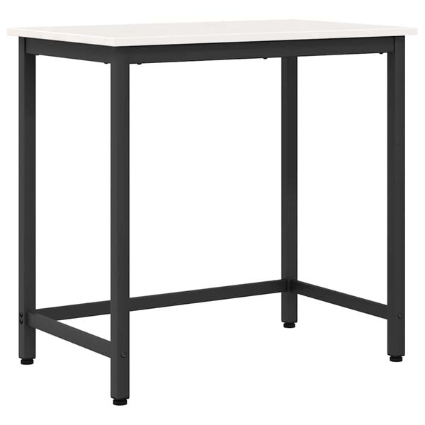 vidaXL st&oacute;ł Biały 80 x 50 x 77 cm Drewno inżynieryjne i stal