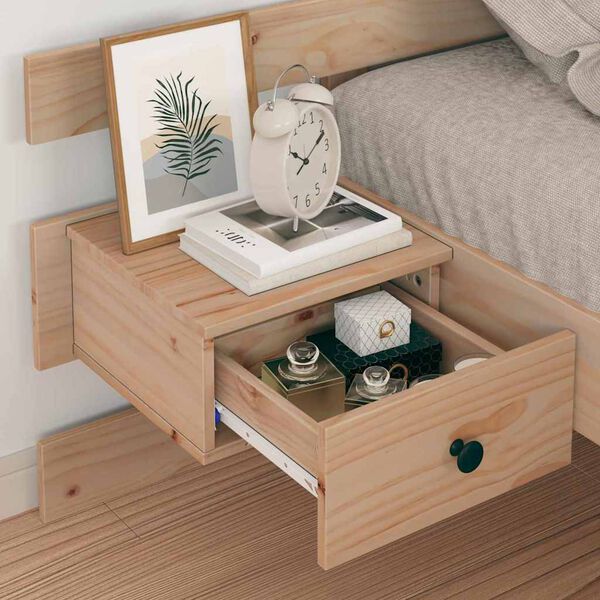 vidaXL Ramka łóżka Brązowy 75 x 190 cm Lite drewno sosnowe