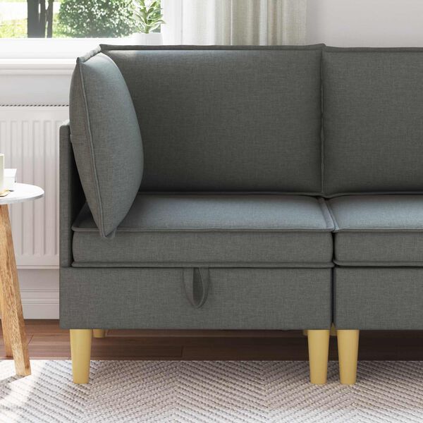 vidaXL Otoman z miejscem na przechowywanie Ciemnoszary