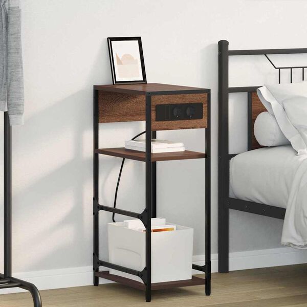 vidaXL Szafka Nocna Brązowy dąb 40 x 27 x 76 cm