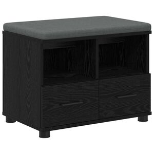 vidaXL Ławka w przedpokoju Czarny Dąb 60 x 38 x 46 cm