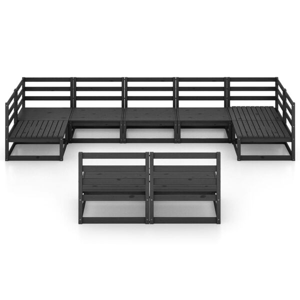 vidaXL 9-cz. zestaw mebli wypoczynkowych do ogrodu, drewno sosnowe