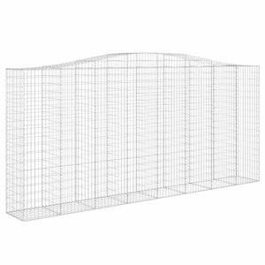 vidaXL Łukowaty kosz gabionowy 400x50x180/200 cm, galwanizowane żelazo