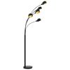 vidaXL Lampa stojąca, 200 cm, 5 x E14, czarno-złota