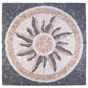 vidaXL Mozaikowe Płytki z Wzorem Słońca Wielokolorowe 120 x 120 cm