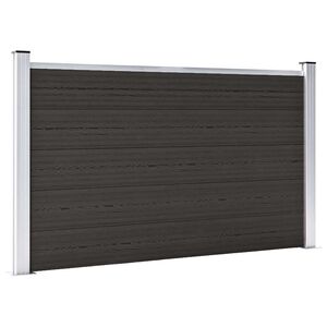 vidaXL Panel ogrodzeniowy, WPC, 180x105 cm, czarny