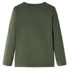Koszulka dziecięca z długimi rękawami, khaki, 116