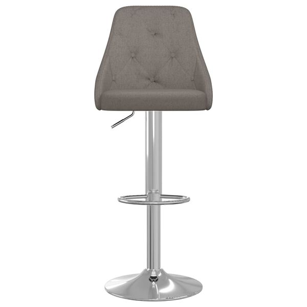 vidaXL Stołki barowe, 2 szt., ciemnoszare, tapicerowane tkaniną