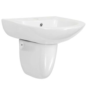 vidaXL Umywalka Biały 52 x 45 x 49 cm Glazurowana ceramika