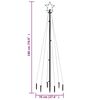 vidaXL Choinka z kołkiem gruntowym, 108 zimnych białych LED, 180 cm