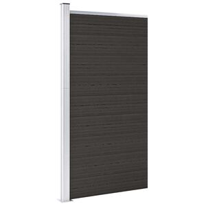 vidaXL Panel ogrodzeniowy z WPC, 95x186 cm, czarny