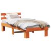 vidaXL Ramka ł&oacute;żka Woskowy Brąz 90 x 190 cm Lite drewno sosnowe
